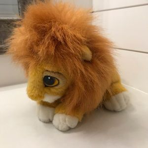 1994 Vintage Rare Disney Lion King Mufasa 14” Plush with Removable Mane To Simba